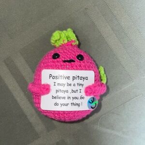 Positive Pitaya (Dragonfruit) Encouragement Crochet Gift